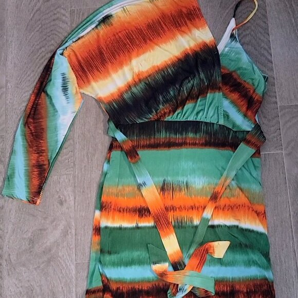 🎉 CARRIBEAN OASIS MIDI DRESS - Picture 1 of 2